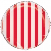 Balloon Red & White Stripes