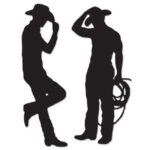 Cow Boy Sillouettes 35 &37in
