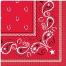 Tableware Bandana Red Beverage Napkins