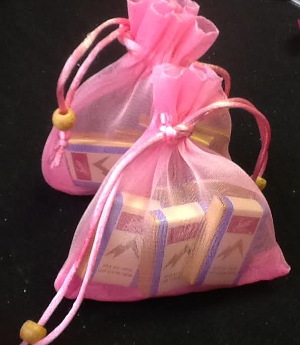 Favor Bags Organza Pink
