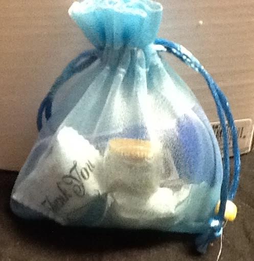 Favor Bags Organza Blue