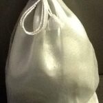Favor Bags Silver Organza with round bottom large