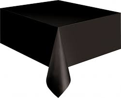 Tableware Black Plastic Table Cover