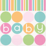 Baby Shower Pastel Napkins