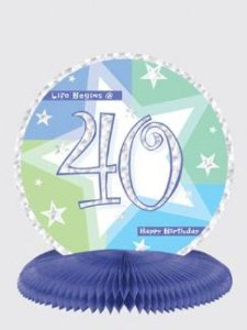 Birthday Shimmer 40  Centerpiece