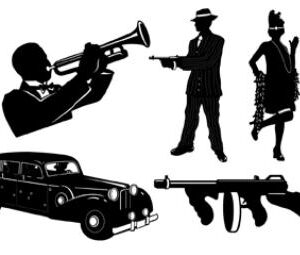 20's Gangster Cutouts 5ct