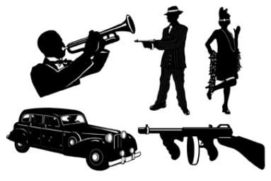 20’s Gangster Cutouts 5ct