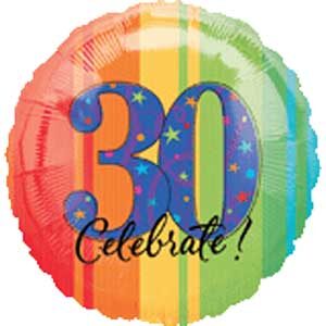 A Year 30 Celebrate Balloon 18in