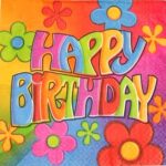 Flower Power HBD Beverage Napkins