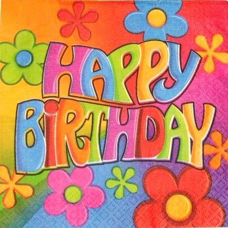 Flower Power HBD Beverage Napkins
