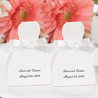 Favor Box Bride Gown 25ct