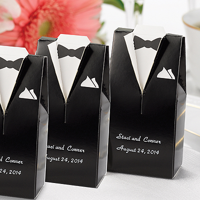 Favor Box Groom Tux 25ct
