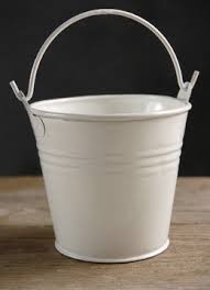 Favor Mini Pail Metal White