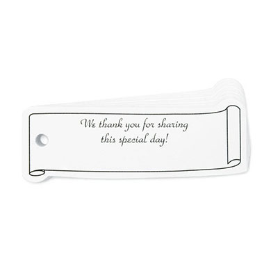 Favor Tags with Silver Writeing 25ct