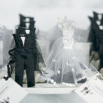 Favor Bag Bride Groom Tux 12ct