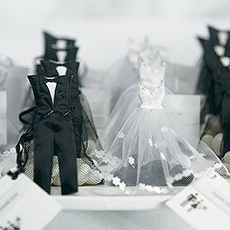 Favor Bag Bride Groom Tux 12ct