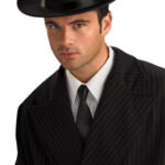 20’s gangster Hat Black