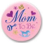 A Button Mom To Be satin