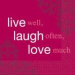 Tableware Beverage Napkins Live Love Laugh