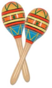 Maracus set 8in Deluxe