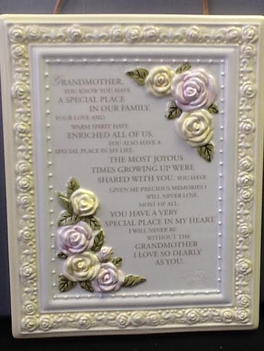Gift Ceramic Plaque “Grandmother”