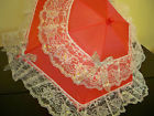 Parasol Red with Lace trim