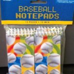 Baseball Mini Notepads 12ct