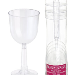 Tableware Plastic Wine glasses 6ct