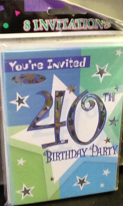 Birthday Shimmer  40 Invitations