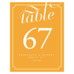 1-12 Table Numbers Gold Color