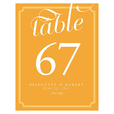 1-12 Table Numbers Gold Color