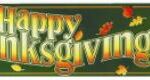 Banner Happy Thanksgiving with Tissue Pumpkin