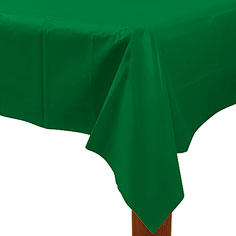party acc tableclth green plastic