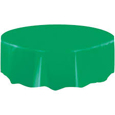 Tableware Green Round Plastic Tablecover