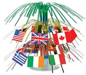 A International Mini Flags Centerpiece