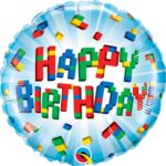 Building Block Party Balloon 18in