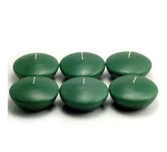 Decor Floating Candles Green 6ct