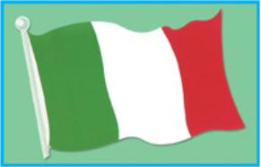 Italian Flag Cutout 18in