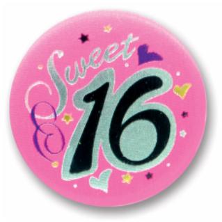 16 A Birthday Button Satin