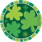 St Patrick Tableware Plates Clover leaf