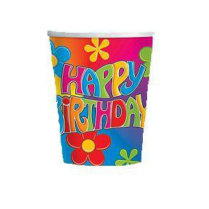 Flower Power HBD Cups