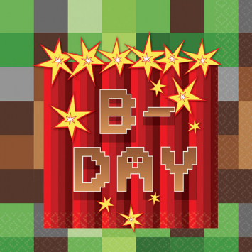 Minecraft Birthday Napkins