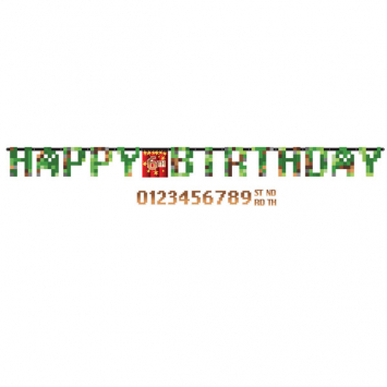 Minecraft Birthday Banner