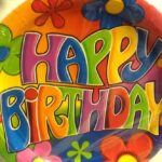 Flower Power HBD Dinner Plates
