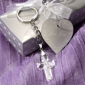 A Cross Crystal Keychain