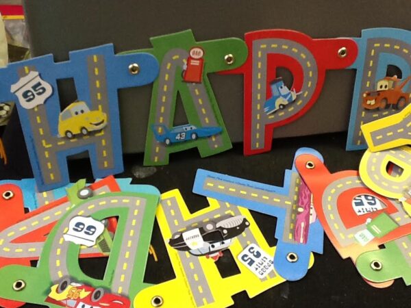 1st Birthday Pixar Cars Banner