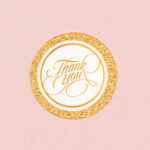Favor Tags Gold Shimmer Thank you 20ct