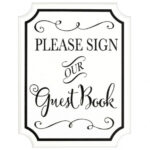 Guest book Signing Sign