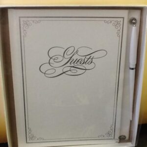 A Guest Book White with Pen