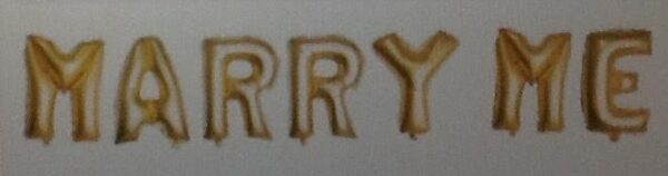 Balloon MARRY ME banner